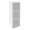 Офисный шкаф средний узкий стекло в раме (лев/прав) 