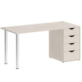 Стол компьютерный на металлокаркасе с тумбой